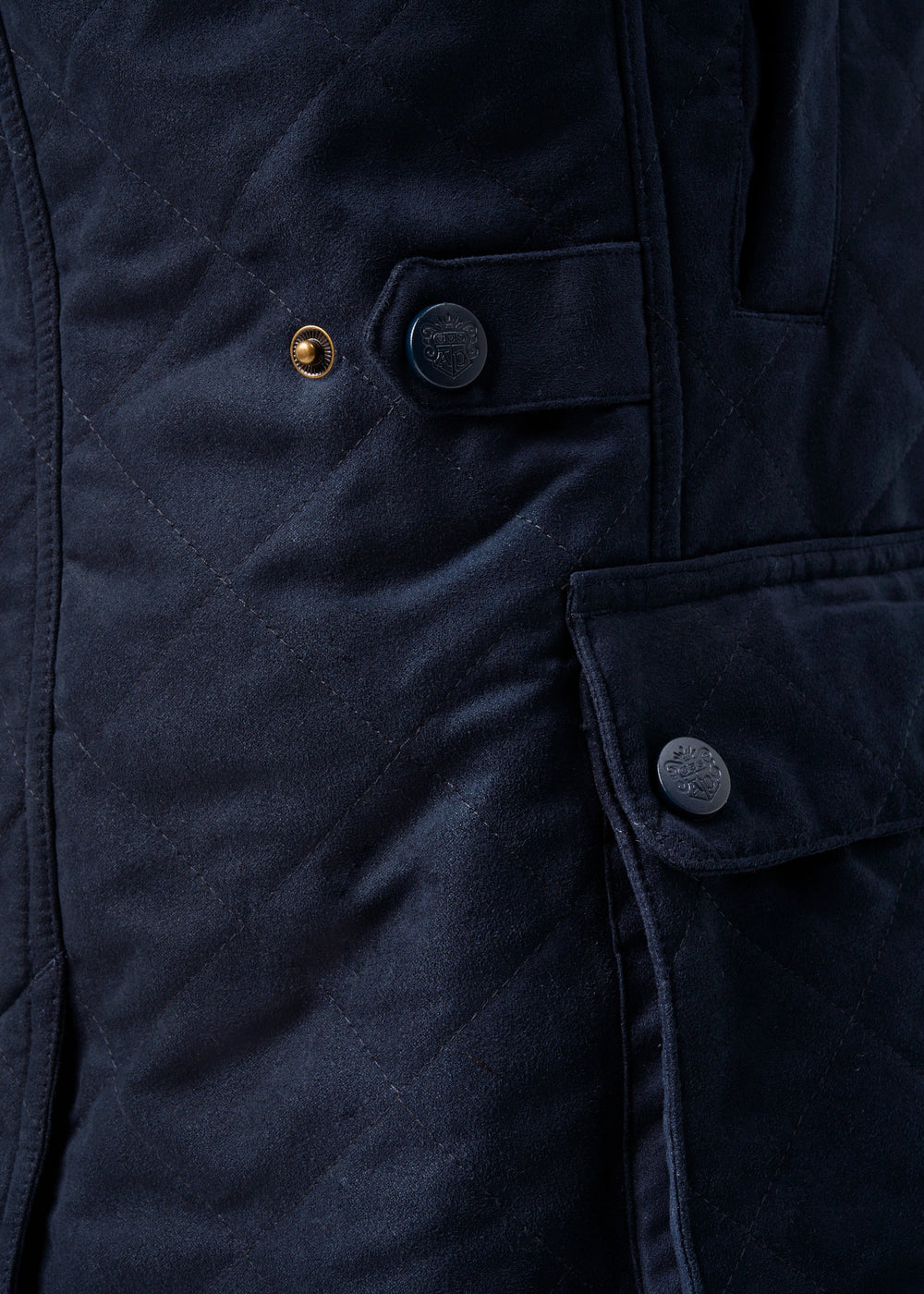 Felwell Men's Quilted Jacket In Dark Navy - Regular Fit