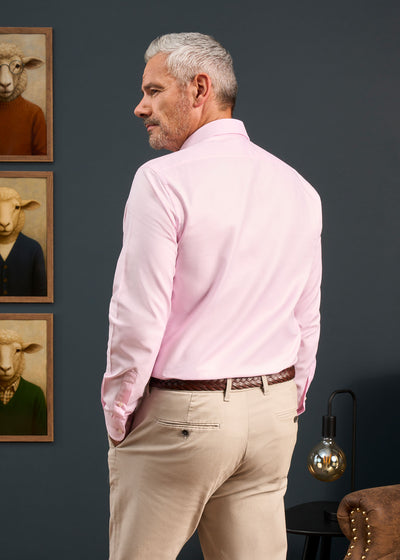 Men's Cotton Button Down Pink Shirt