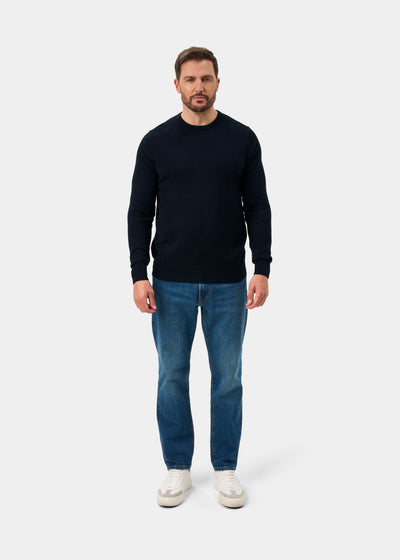 Melfort Cashmere Jumper in Dark Navy - Regular Fit
