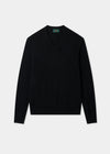 Men's Cashmere Vee Neck Jumper in Black