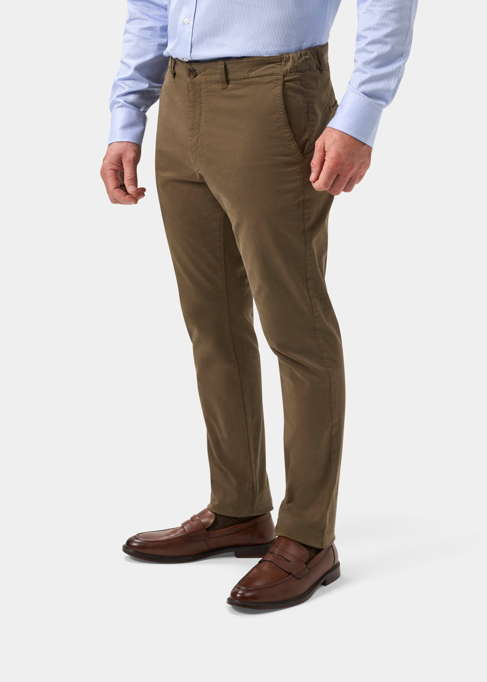 Men's Chino Trousers in Brown
