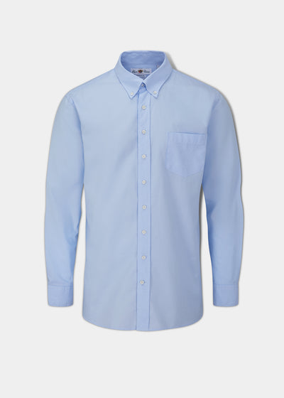 Men's Cotton Button Down Blue Shirt