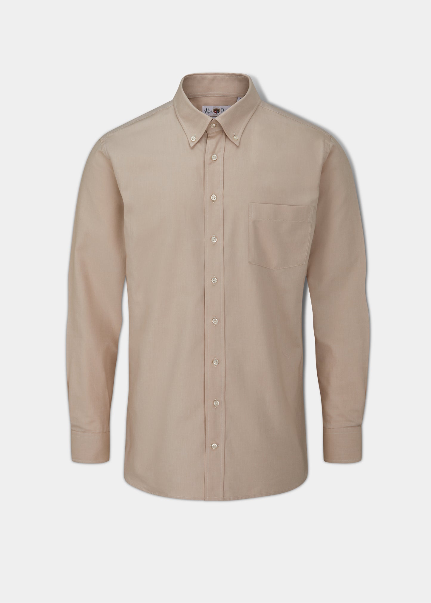 Men's Cotton Button Down Brown Shirt