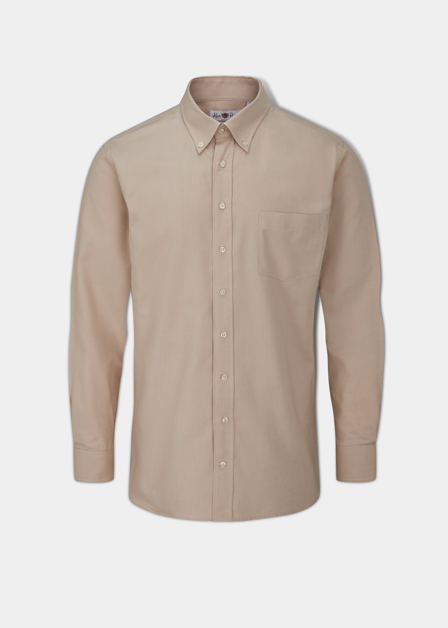 Men's Cotton Button Down Brown Shirt