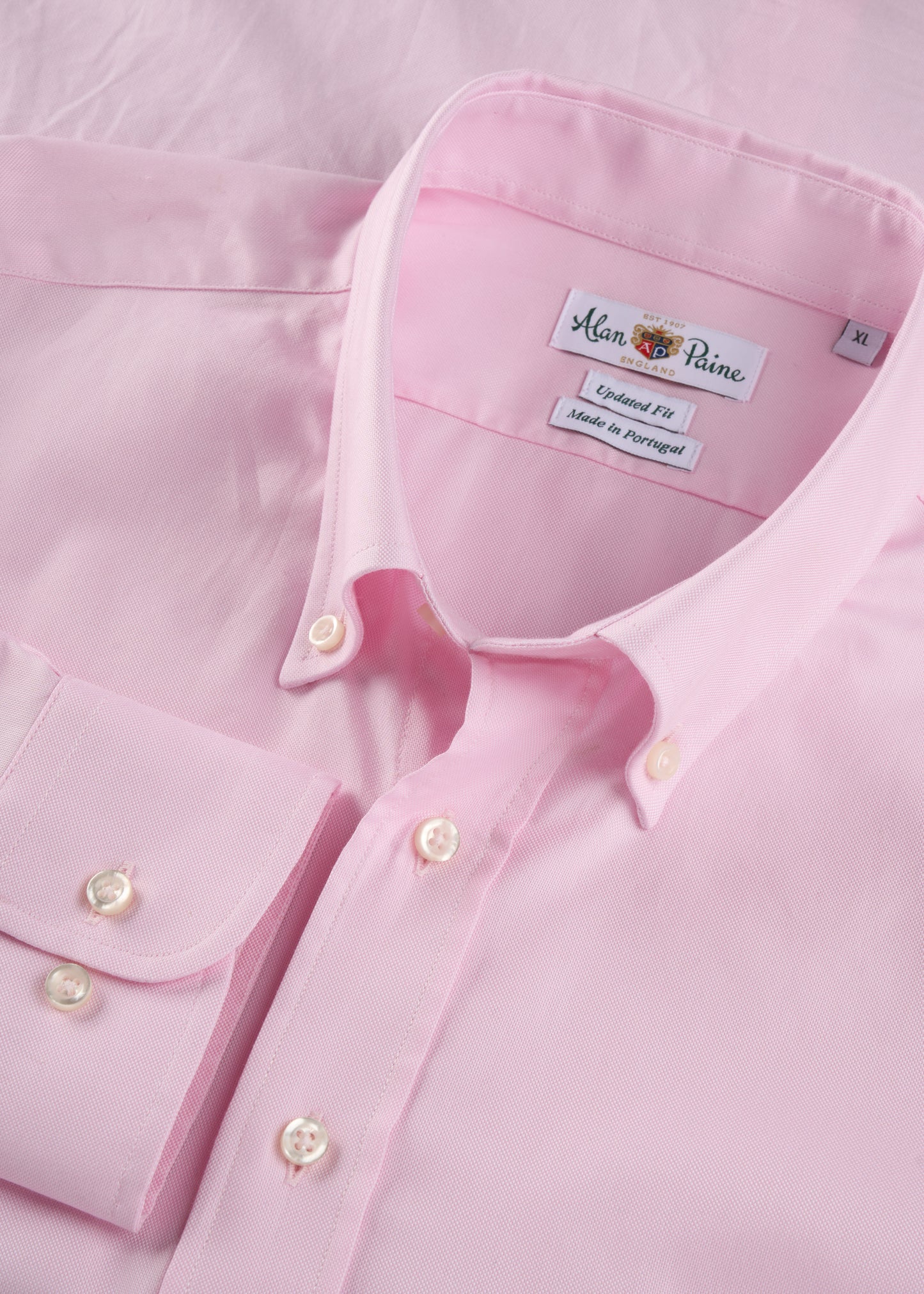 Men's Cotton Long Sleeve Shirt in Pink