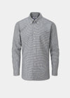 Men's Cotton Button Down Blue Small Check Shirt 