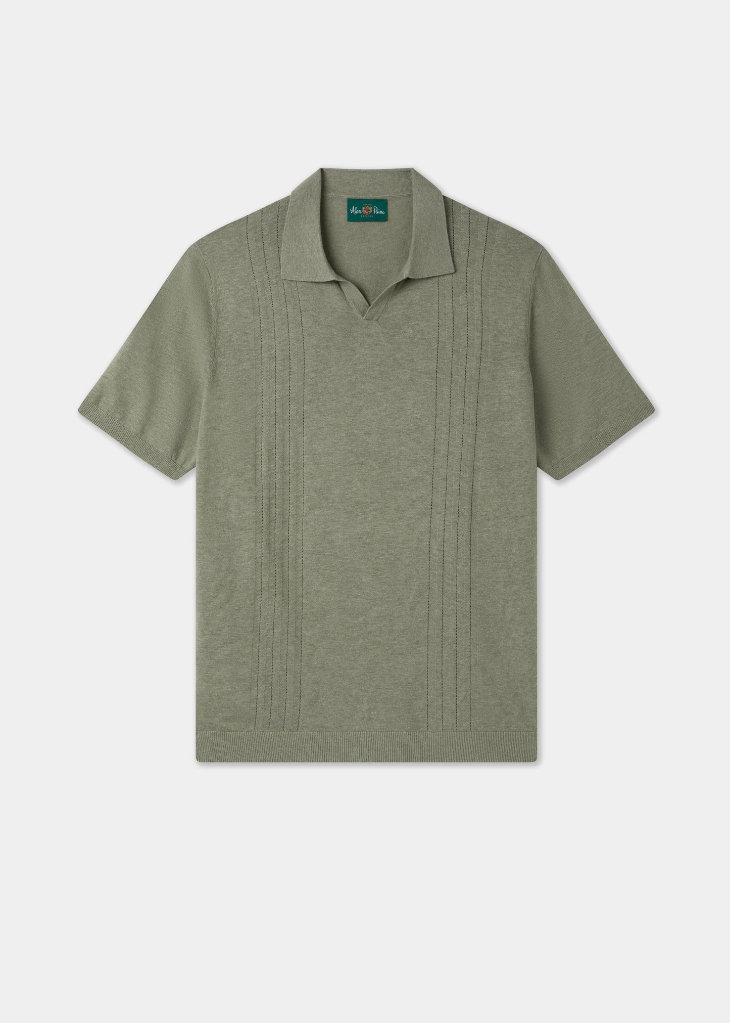 Men's Cotton Short Sleeve Jumper in Green
