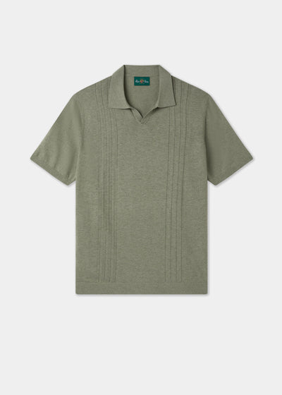 Men's Cotton Short Sleeve Jumper in Green