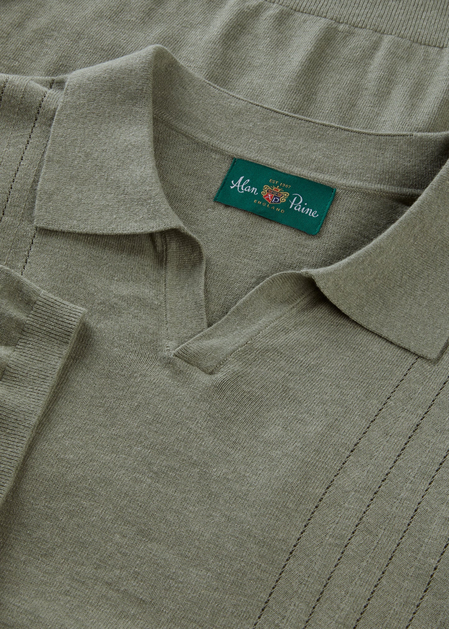 Men's Cotton Short Sleeve Jumper in Green