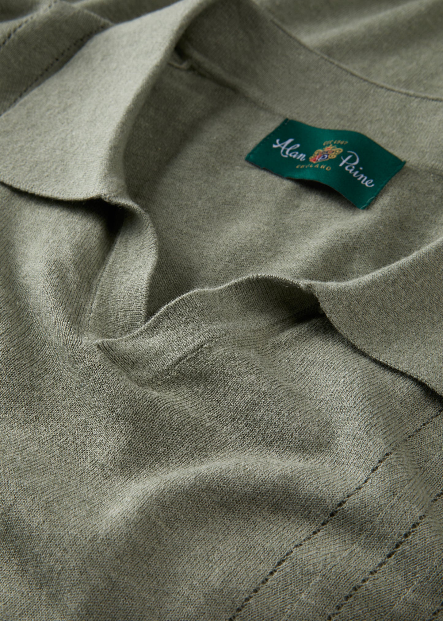 Men's Cotton Short Sleeve Jumper in Green