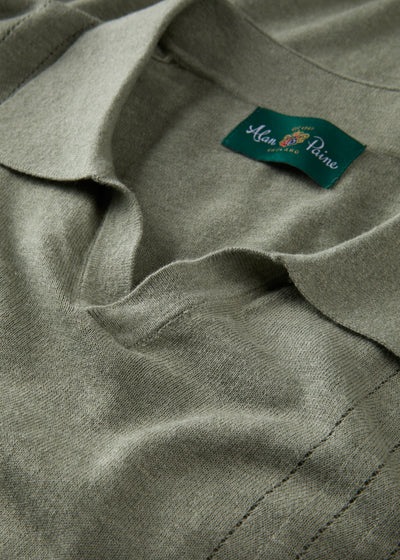 Men's Cotton Short Sleeve Jumper in Green