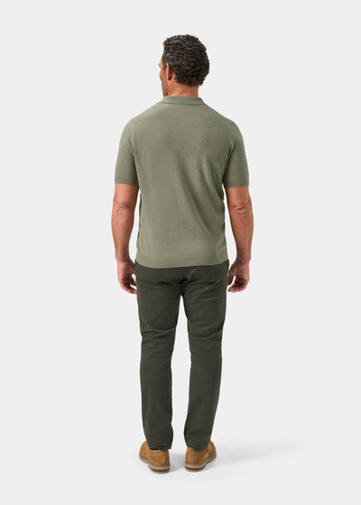 Men's Cotton Short Sleeve Jumper in Green