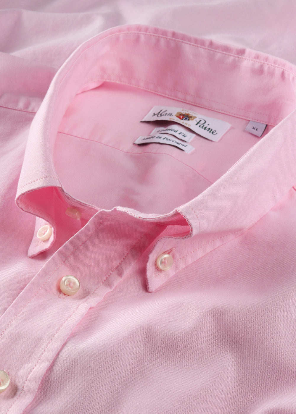 Men's Oxford Cotton Long Sleeve Shirt in Pink