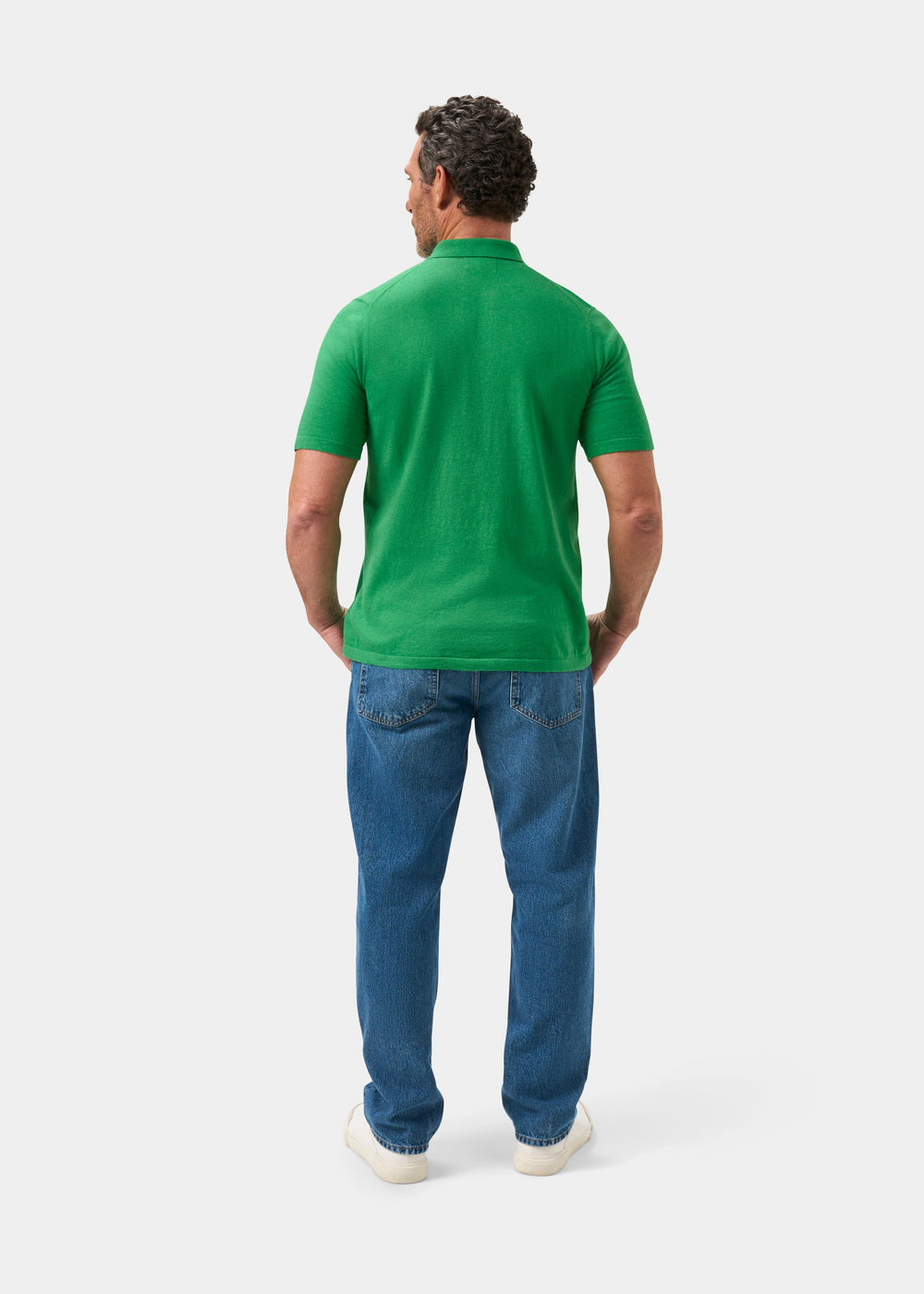 Men's Cotton Polo Shirt in Bright Green