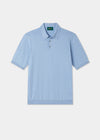Men's Cotton Polo Shirt in Light Blue
