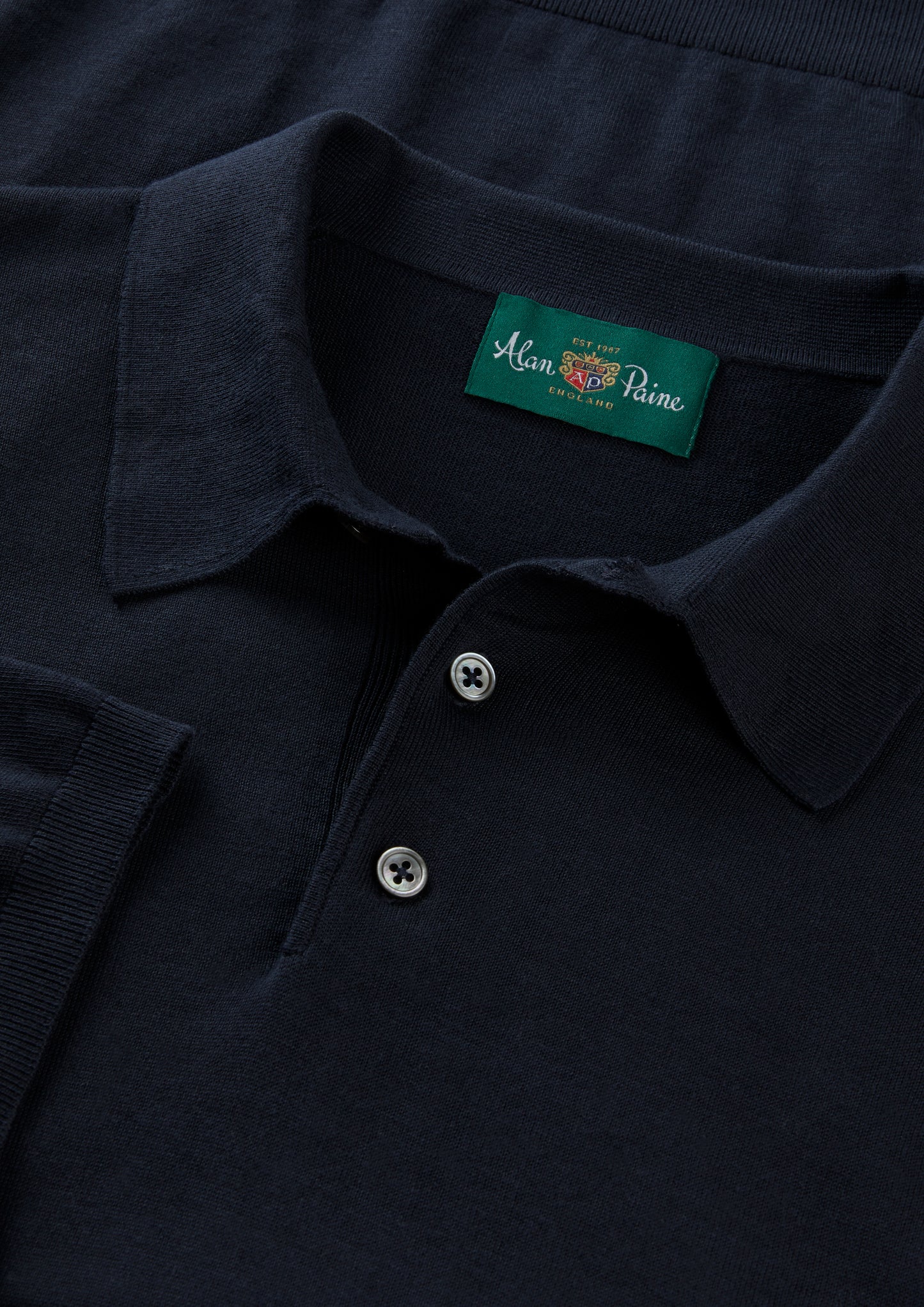 Men's Cotton Polo Shirt in Navy