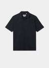 Men's Cotton Open Collar Polo Shirt in Black