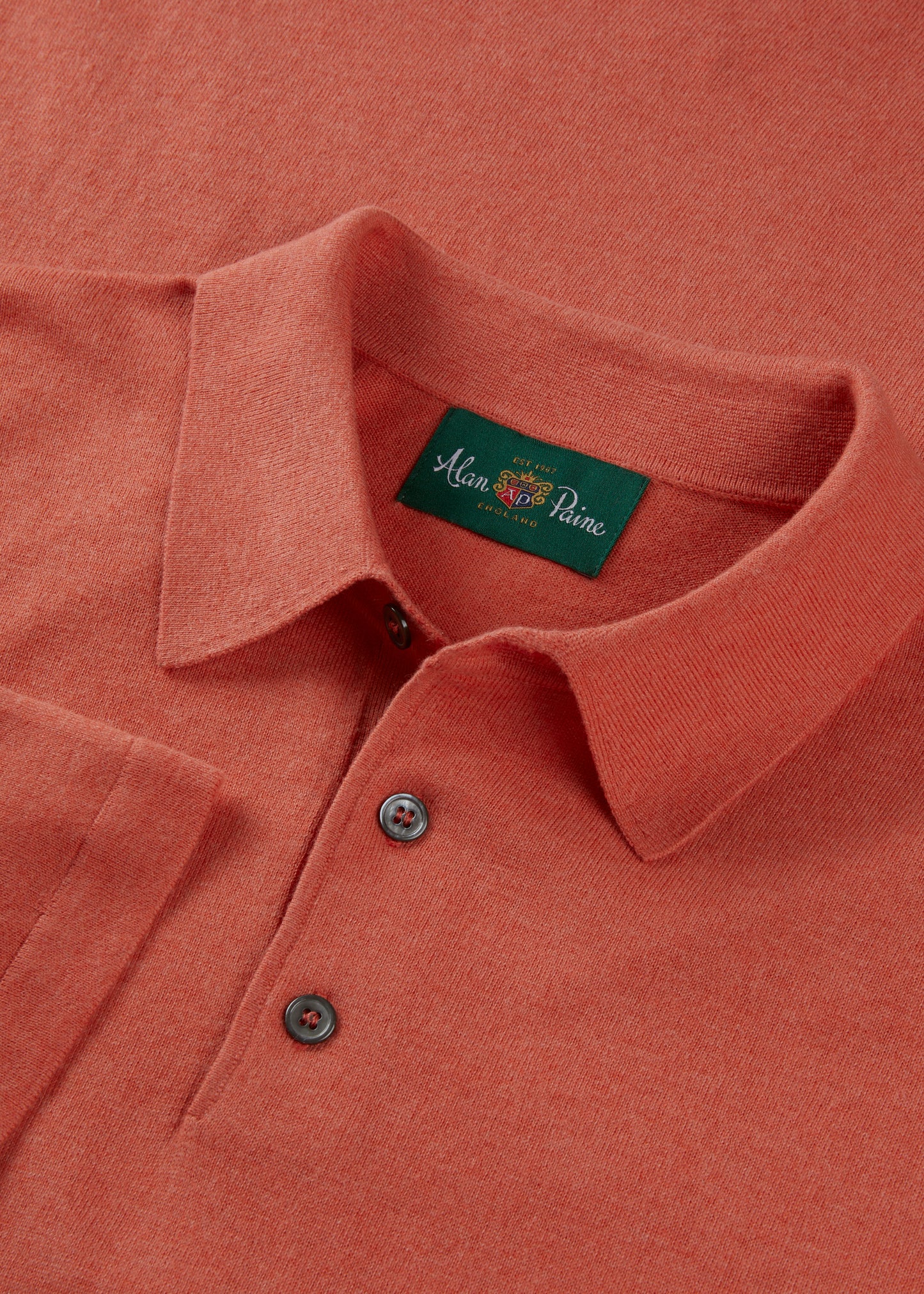 Men's Luxury Cotton Polo Shirt In Coral