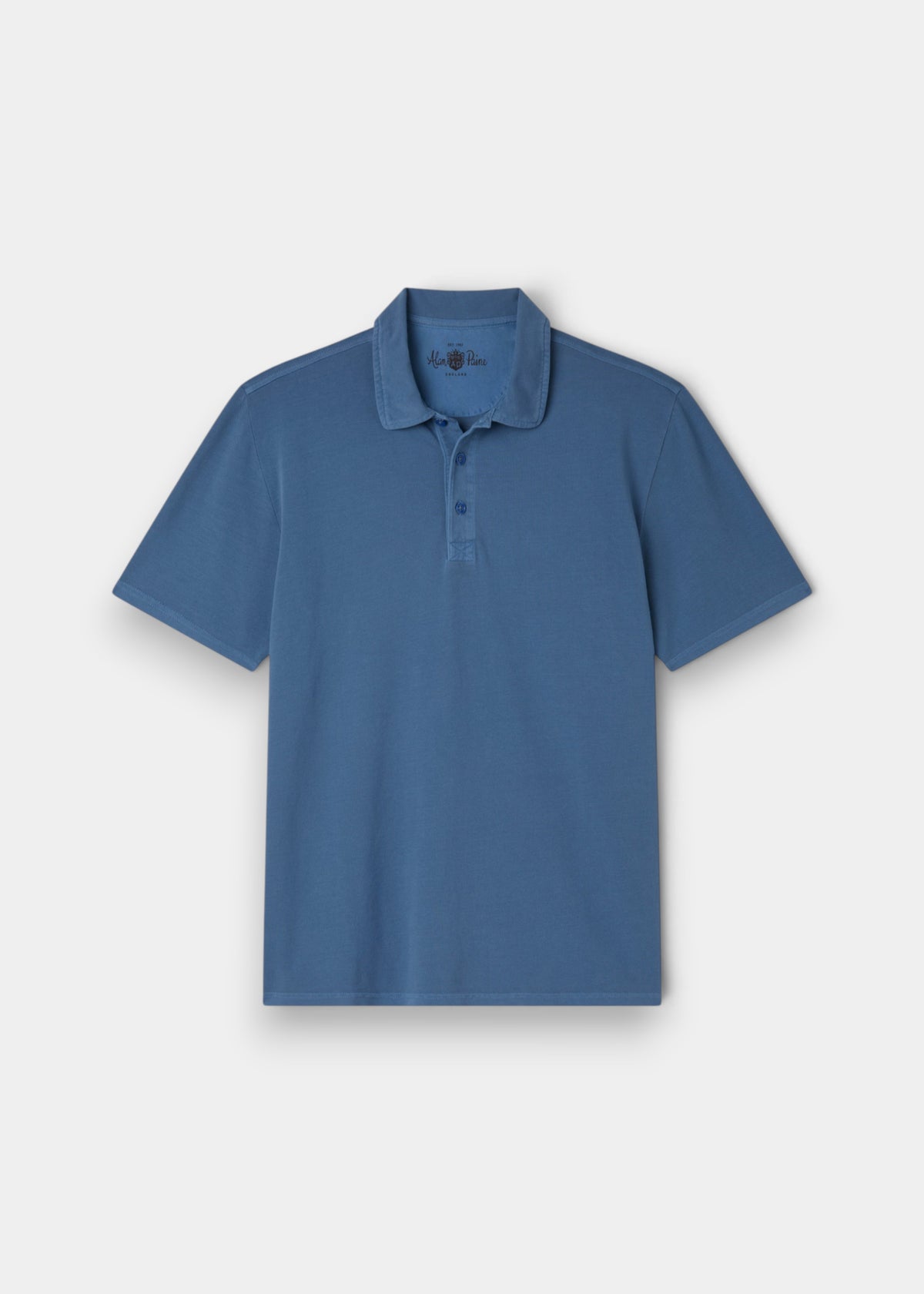 Weymouth Pure Cotton Washed Effect Polo Shirt In Regatta - Regular Fit