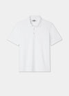 Men's Pique Cotton Polo Shirt in White
