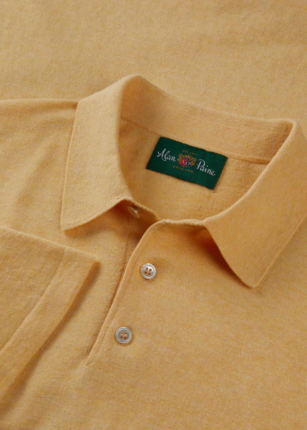 Men's Cotton Polo Shirt in Yellow
