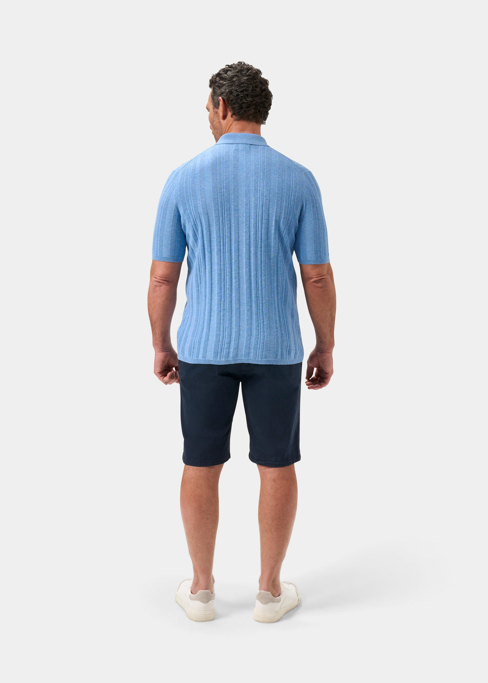 Abbotsbury Cotton Short Sleeve Shirt In Carolina Blue - Regular Fit