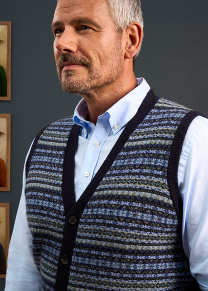 Mens-Fairisle-Slipover-Navy