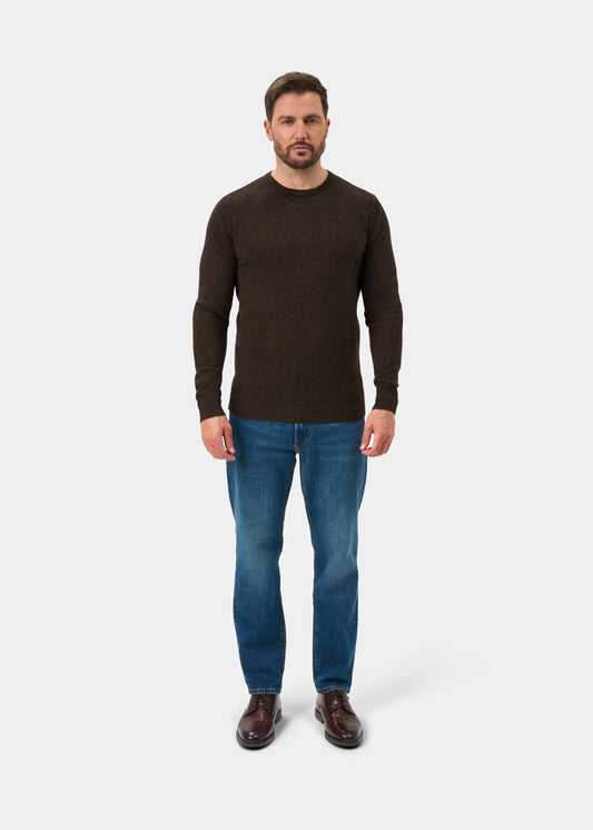 Brisbane Geelong Wool Jumper in Cocoa - Regular Fit