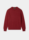 Men's Geelong Wool Crew Neck Jumper in Poppy Melange