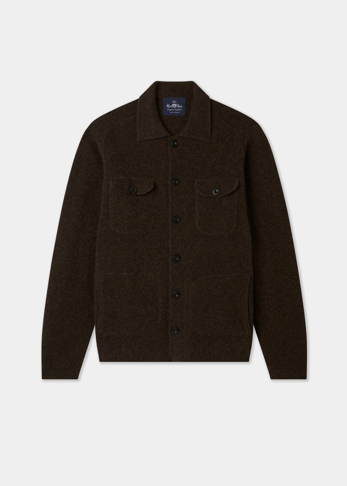 Men's dark brown knitted shirt