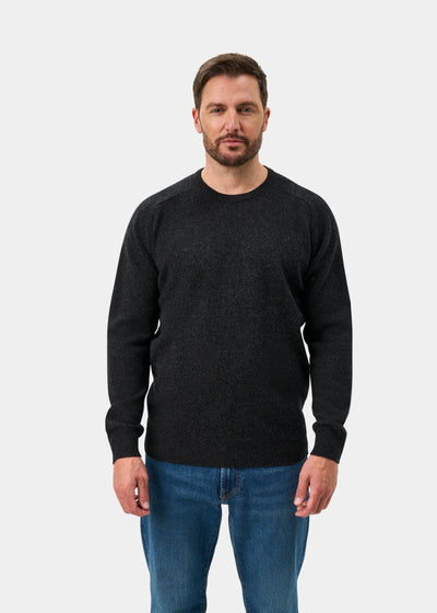 Dorset Men's Lambswool Jumper in Charcoal - Classic Fit