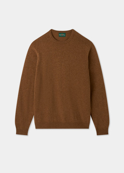 Men's Lambswool Crew Neck Jumper in Driftwood