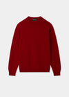 Men's Lambswool Crew Neck Jumper in Dubonnet