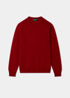 Men's Lambswool Crew Neck Jumper in Dubonnet