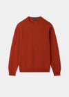Men's Lambswool Crew Neck Jumper in Ember