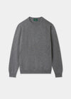 Men's Lambswool Crew Neck Jumper in Grey Mix