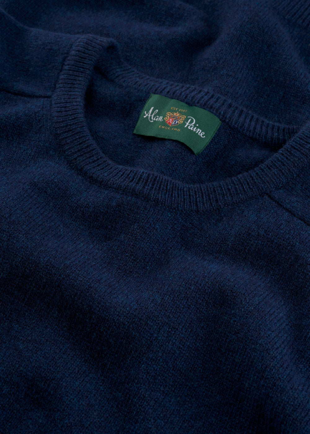 Men's Lambswool Crew Neck Jumper in Indigo