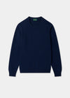 Men's Lambswool Crew Neck Jumper in Indigo