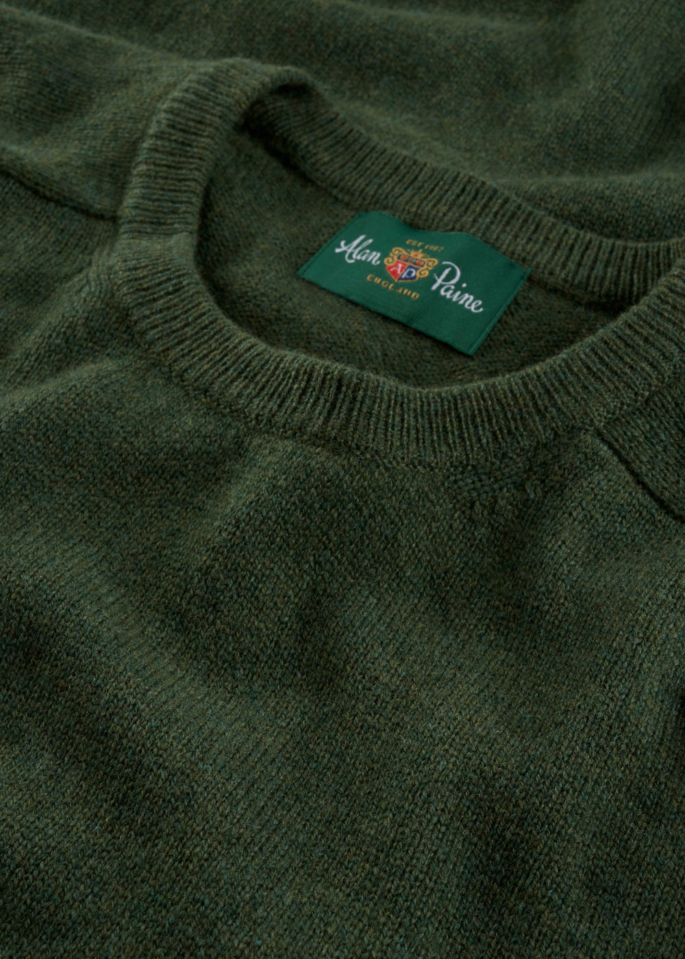 Men's Lambswool Crew Neck Jumper in Rosemary