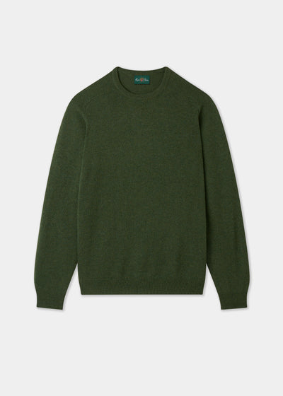 Men's Lambswool Crew Neck Jumper in Rosemary