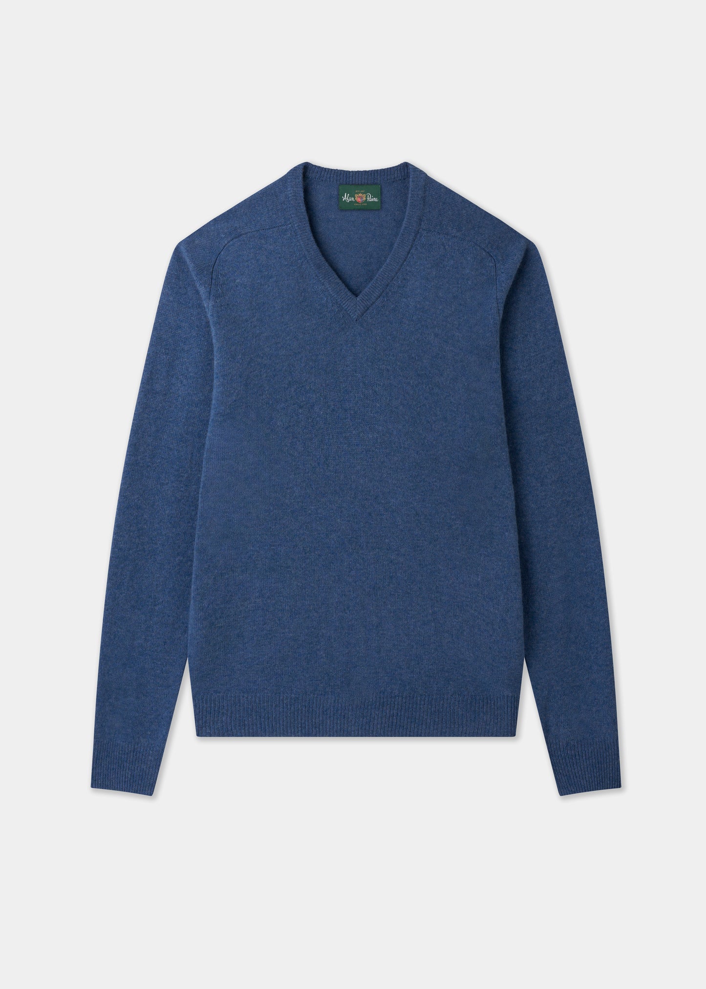 Men's Lambswool Vee Neck Jumper in Rhapsody