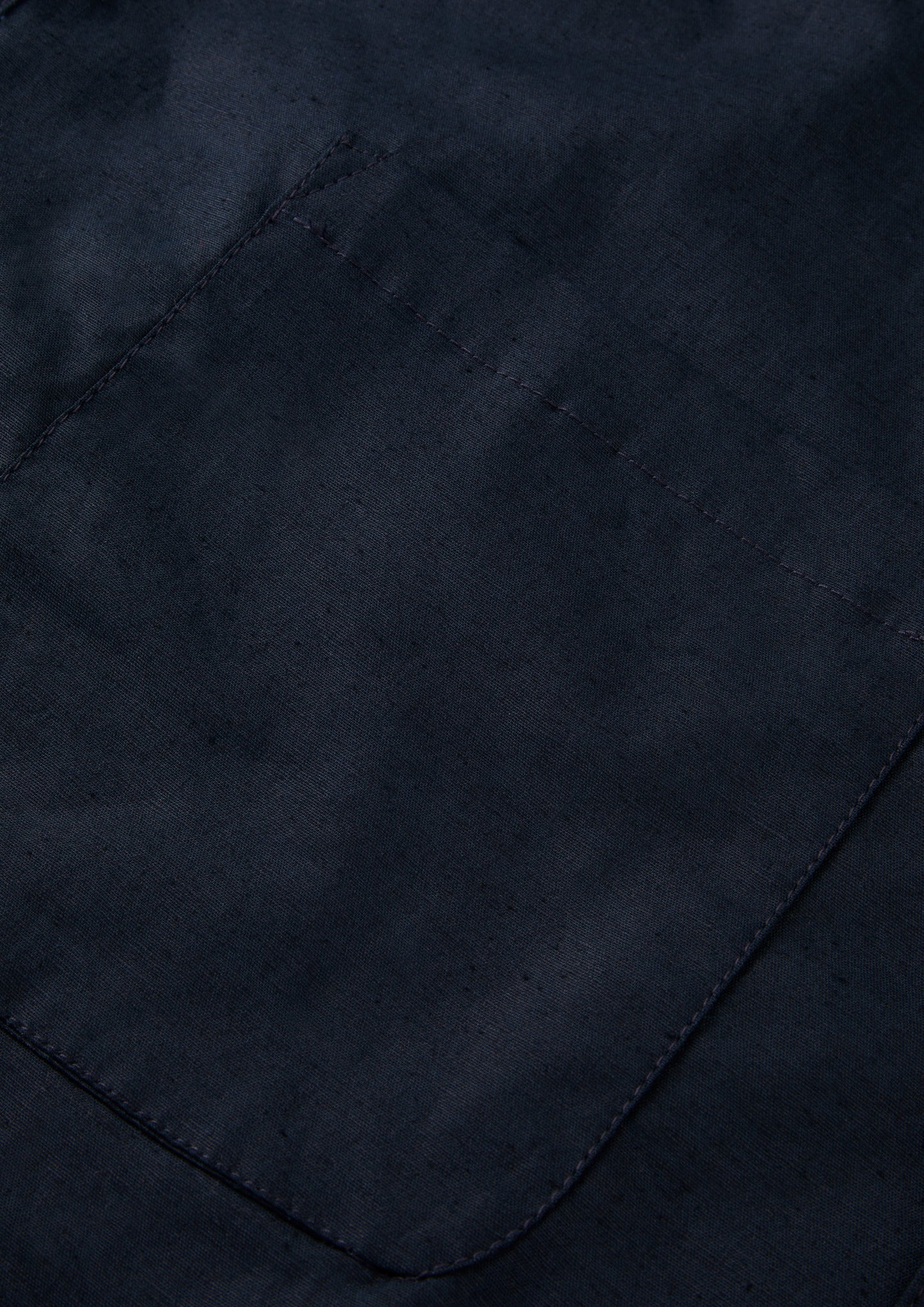 Men's Linen Cotton Shacket in Navy Blue