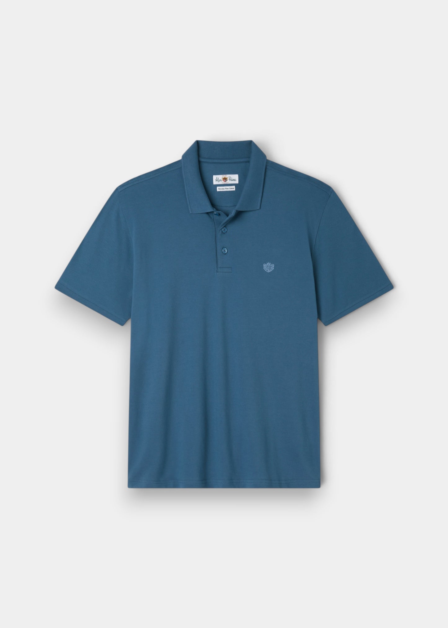 Fritton Pique Polo Shirt In Mid Blue