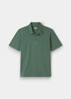 Tutbury Cotton Faded Dye Polo Shirt In Pine - Regular Fit
