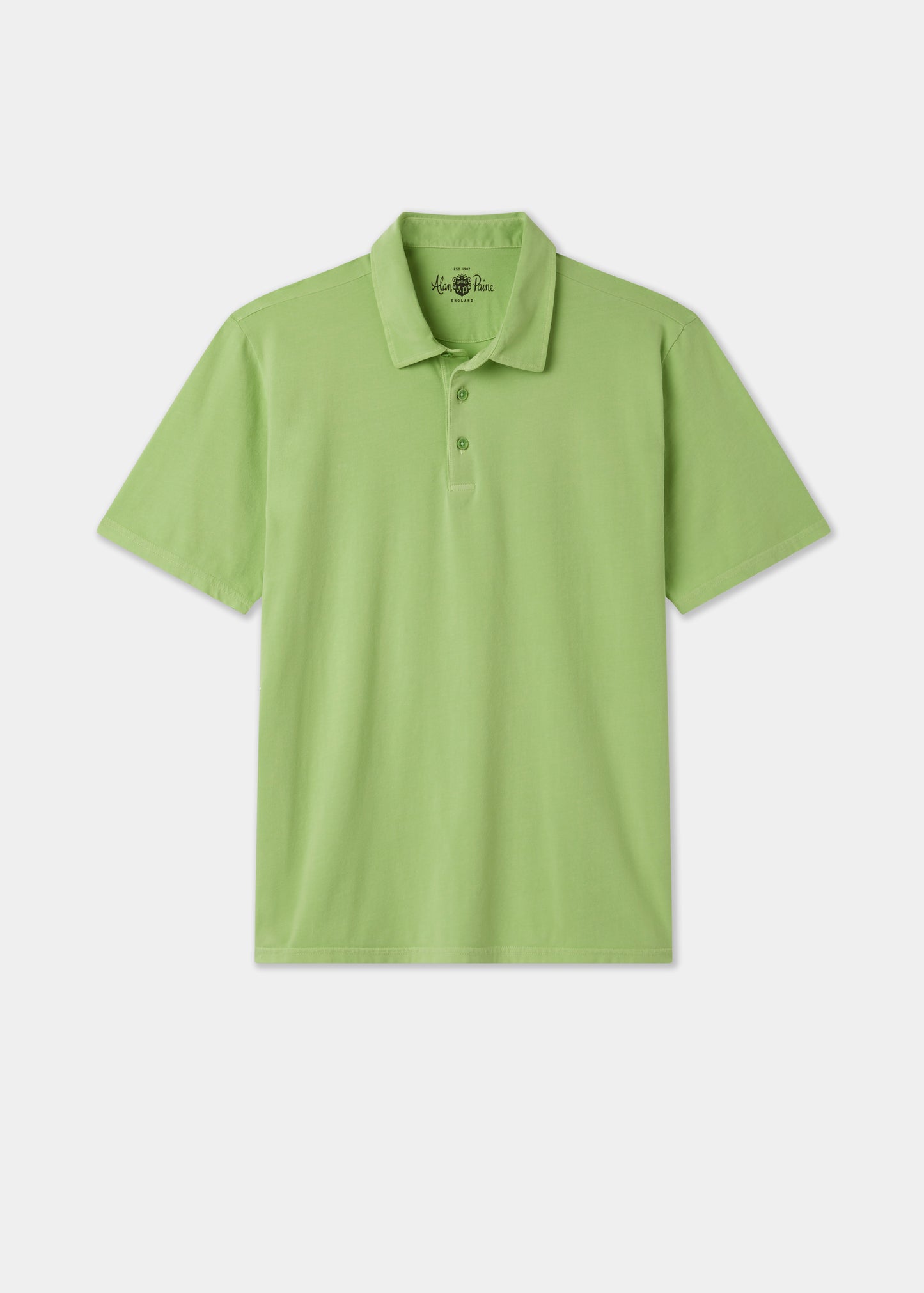 Men's Pique Cotton Polo Shirt in Green