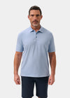 Men's Pique Cotton Polo Shirt in Light Blue