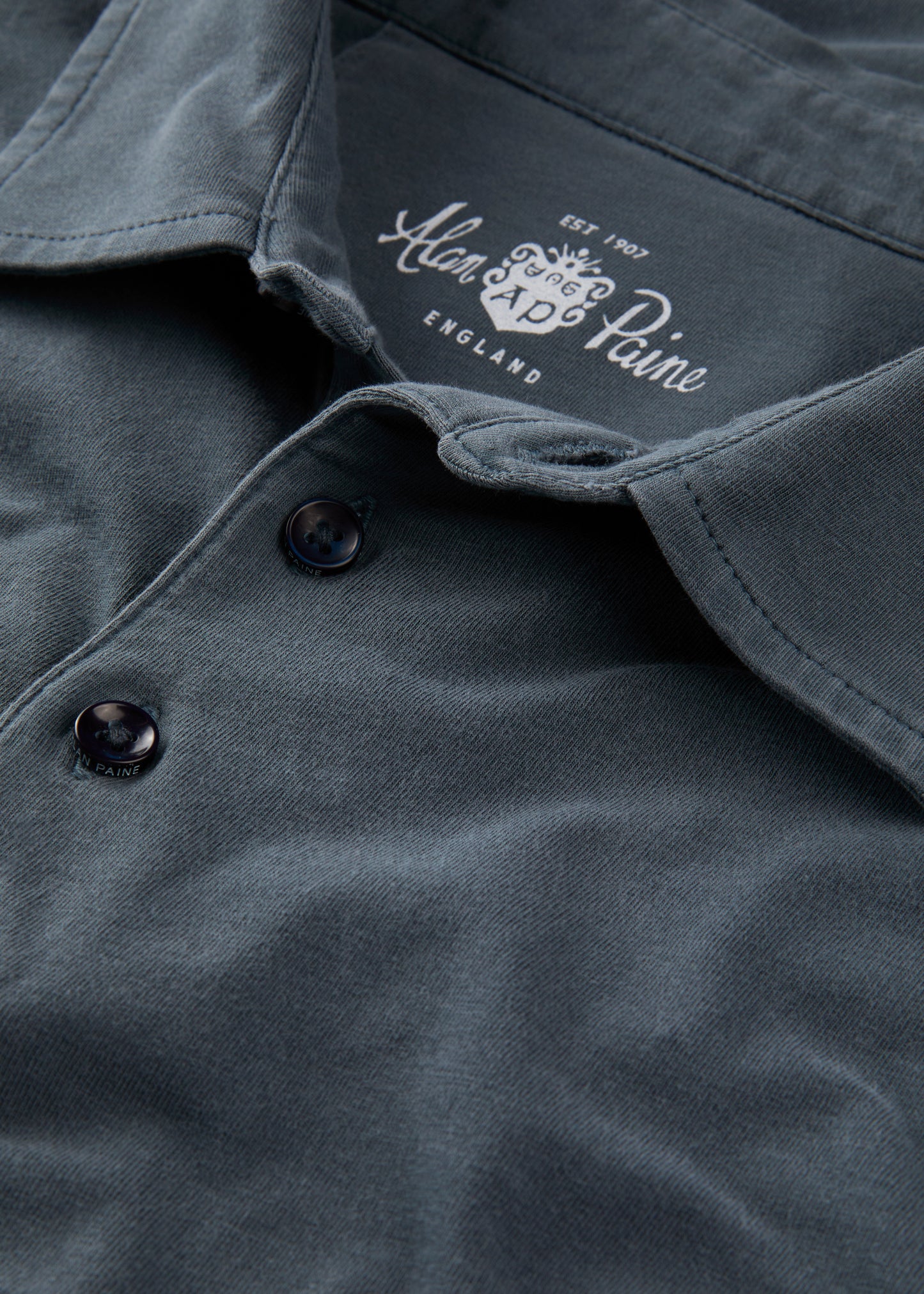 Men's Pique Cotton Polo Shirt in Navy