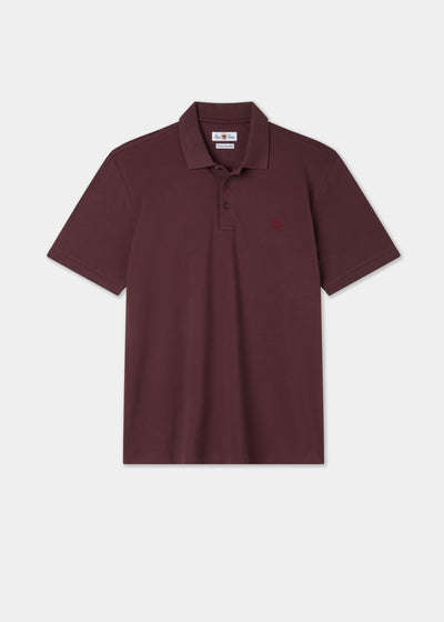 Men's Pique Cotton Polo Shirt in Purple