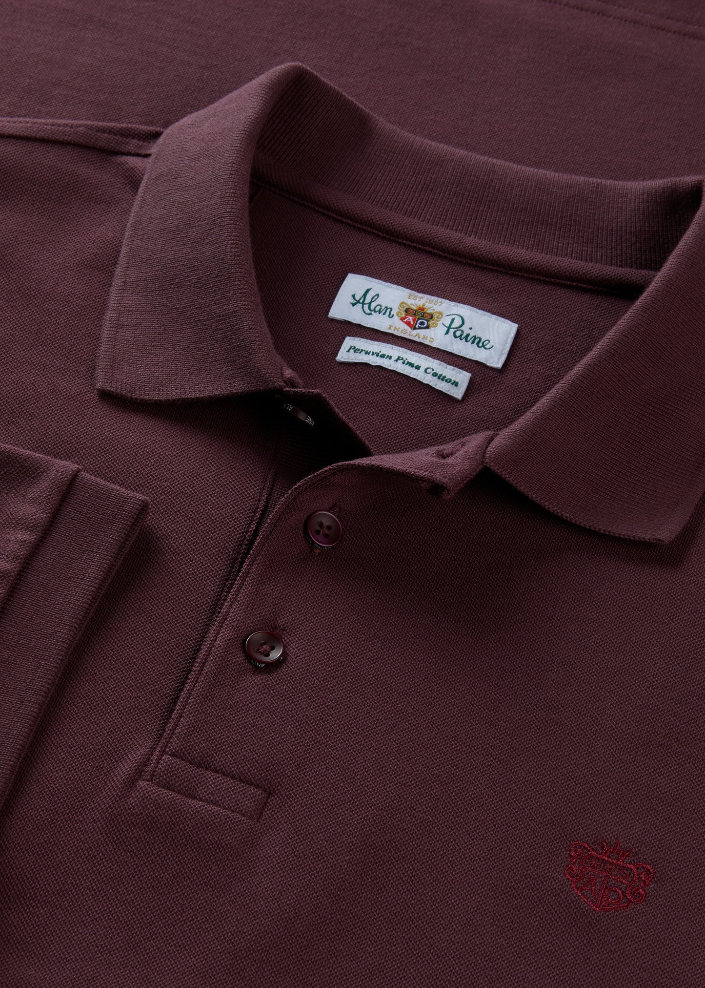 Fritton Pique Polo Shirt In Blackcurrant