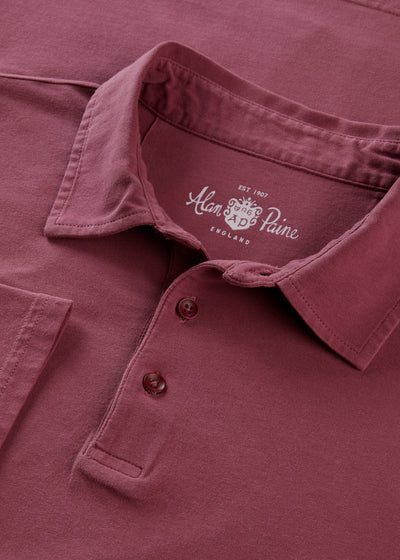 Men's Pique Cotton Polo Shirt in Red